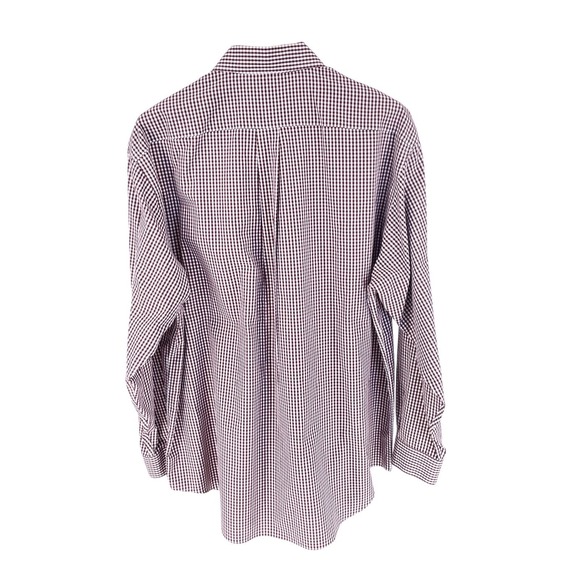 Brooks Brothers Mens XL Maroon Gingham Button Shirt Traditional Fit Non Iron - Picture 2 of 10